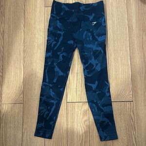Blue Camouflage Leggings
